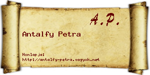 Antalfy Petra névjegykártya